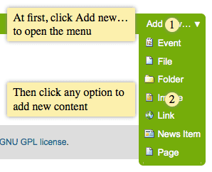 How to add new content in Plone