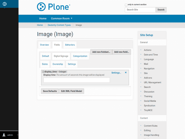Also built-in content types like first class Image type can be enhanced with custom fields
