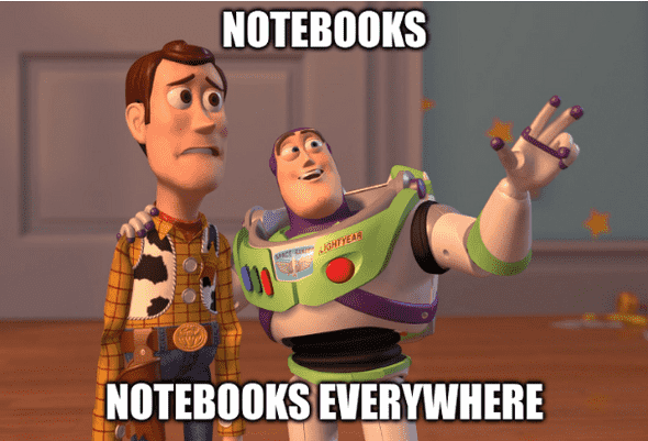 Notebooks, notebooks everywhre...