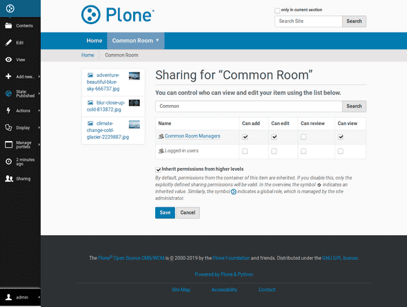 Plone excels in managing content and related permissions in hierarchies